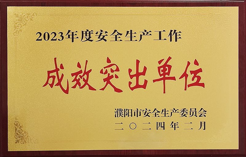 388vip太阳集团获评安全出产工作功效凸起单元